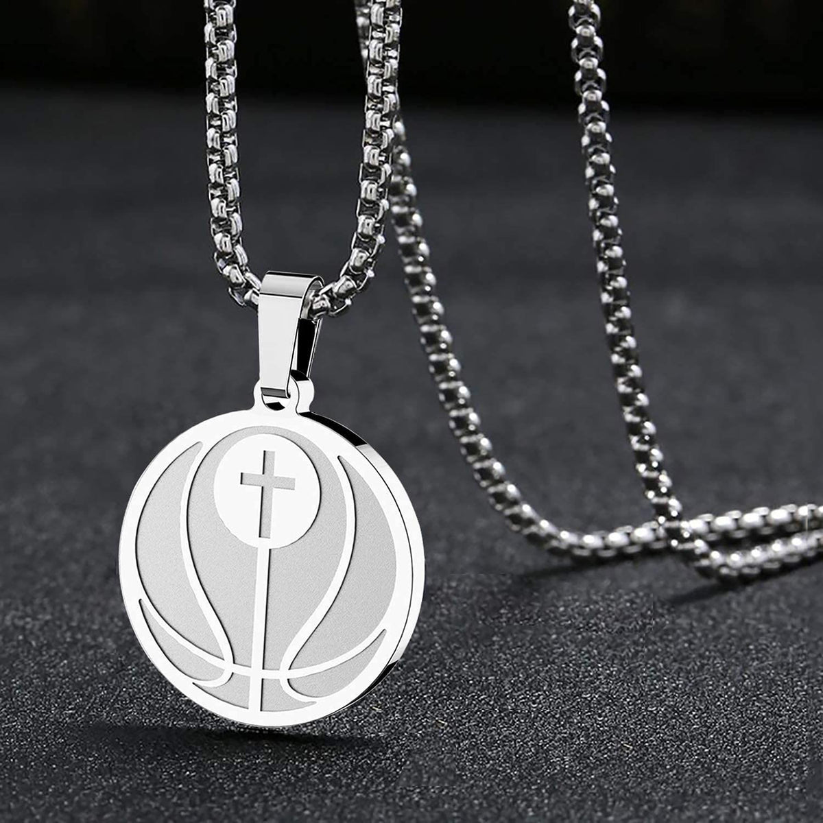 Sports Prayer Pendant Necklace: Philippians 4:13 & Sport Icon for Daily Carry