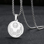 Sports Prayer Pendant Necklace: Philippians 4:13 & Sport Icon for Daily Carry