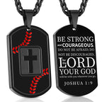 Polished Baseball Dog Tag with Scripture: Constant Grace Reminder for Daily Life