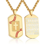Polished Baseball Dog Tag with Scripture: Constant Grace Reminder for Daily Life