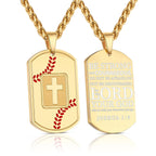 Polished Baseball Dog Tag with Scripture: Constant Grace Reminder for Daily Life
