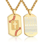 Polished Baseball Dog Tag with Scripture: Constant Grace Reminder for Daily Life
