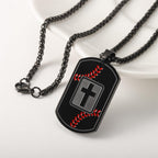 Polished Baseball Dog Tag with Scripture: Constant Grace Reminder for Daily Life