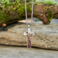 Stained-Image Cross Necklace: Artful Faith Close to the Heart