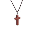 Handcrafted Red Sandalwood Cross Necklace — Simple Devotion, Everyday Wear