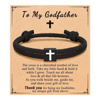 Milano Rope Cross Bracelet with Gift Card: Thoughtful Blessing for Baptism & Milestones