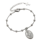 Our Lady Medal with Cross Accent Bracelet: Faith & Care Reminder for Daily Wear