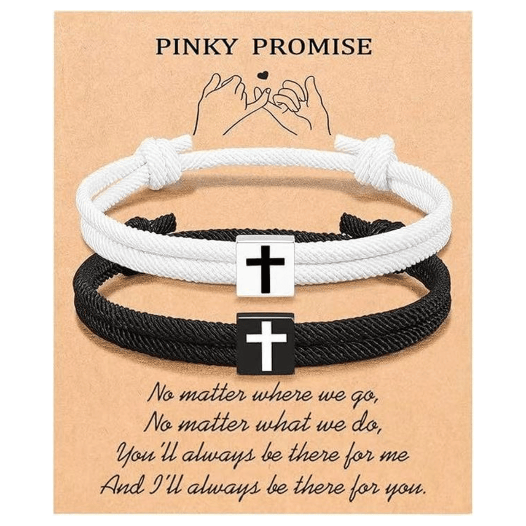 Milano Rope Cross Bracelet with Gift Card: Thoughtful Blessing for Baptism & Milestones