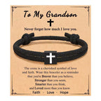 Milano Rope Cross Bracelet with Gift Card: Thoughtful Blessing for Baptism & Milestones