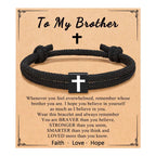 Milano Rope Cross Bracelet with Gift Card: Thoughtful Blessing for Baptism & Milestones