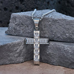 4-Color Alloy Zircon Cross Necklace: Small Daily Faith Token for Personal Style