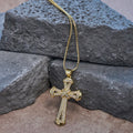 Copper Zircon Cross with Knot Necklace: Faith & Radiance Reminder for Daily Wear