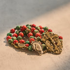 Oil-Painting Glass Rosary, Bracelet: Faith & Grace Reminder for Quiet Moments