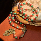 Oil-Painting Glass Rosary, Bracelet: Faith & Grace Reminder for Quiet Moments