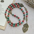 Oil-Painting Glass Rosary, Bracelet: Faith & Grace Reminder for Quiet Moments