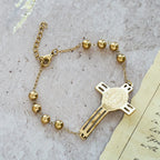 Grace-Filled Beaded Bracelet: Cross Charm for Gentle Reminders