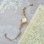 Grace-Filled Beaded Bracelet: Cross Charm for Gentle Reminders