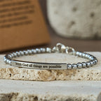 Matthew 19:26 & German Psalm 46:5 Bracelet: Quiet Reminder of Divine Presence
