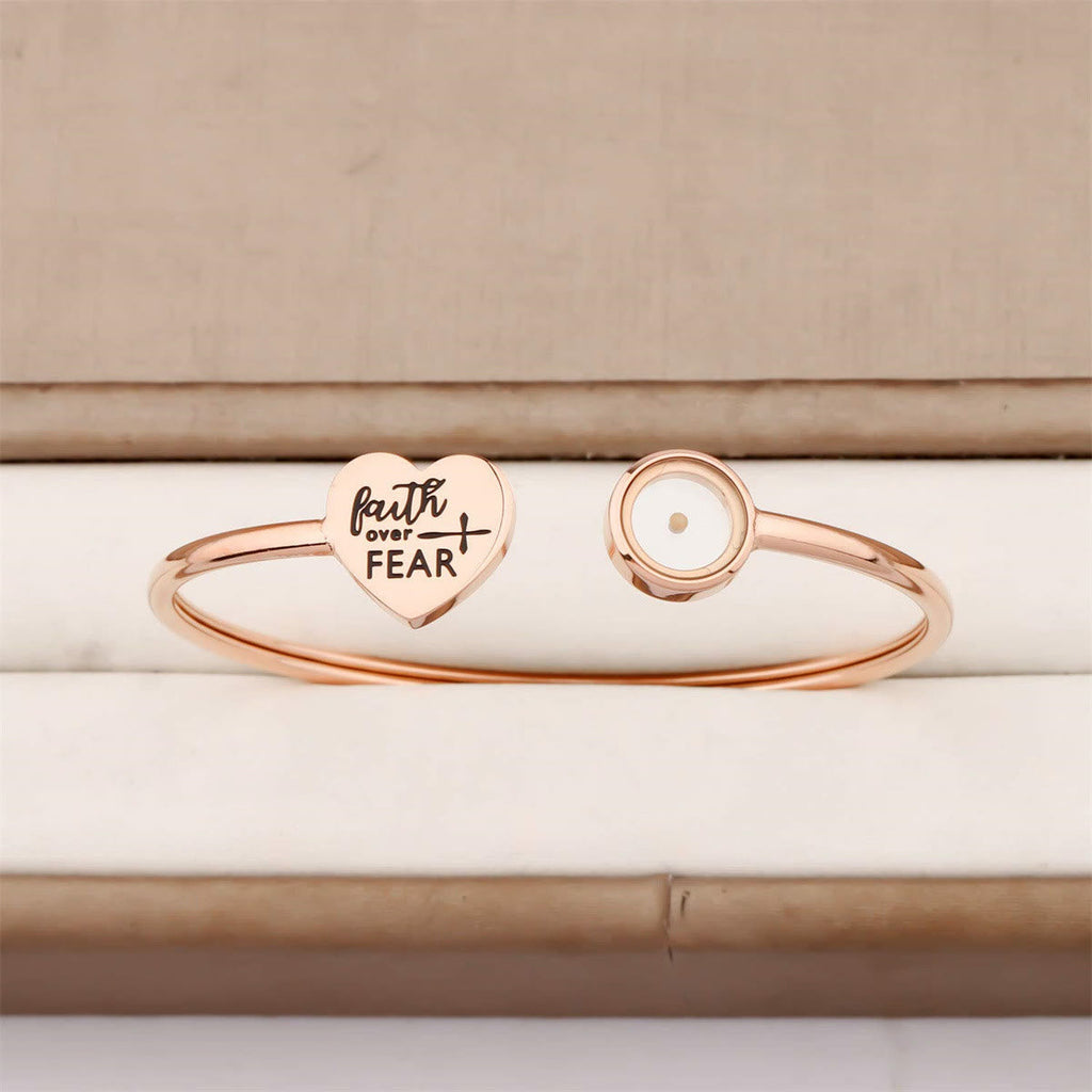 3-Color Faith Over Fear Mustard Seed Bangle: A Steady Reminder of Hope