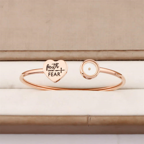 3-Color Faith Over Fear Mustard Seed Bangle: A Steady Reminder of Hope