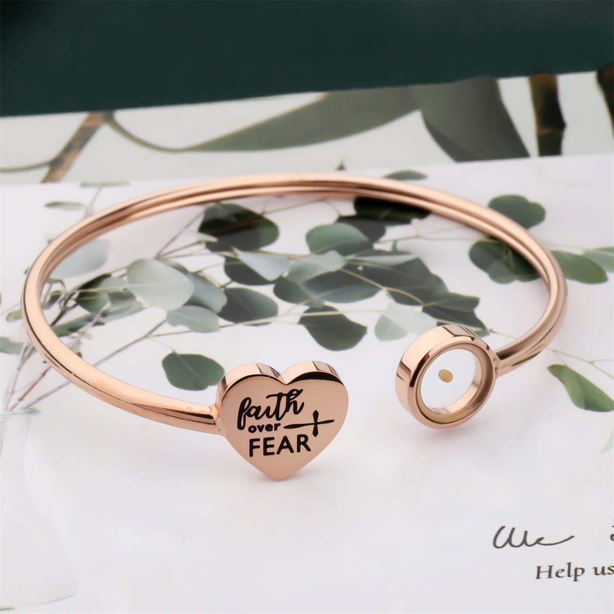 3-Color Faith Over Fear Mustard Seed Bangle: A Steady Reminder of Hope