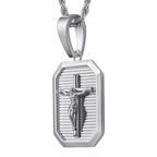 Crucifix Dog Tag Necklace: His Sacrifice Close to Your Heart