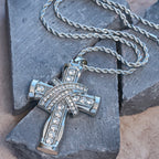 Two-color Grace & Glory Baroque Radiance Cross Necklace