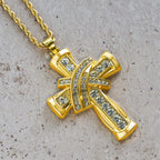 Two-color Grace & Glory Baroque Radiance Cross Necklace