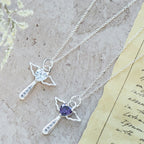 Angel Cross & Zircon Necklaces: Soft Comfort with Sacred Symbolism