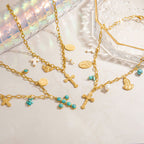 Three-Style Cross & Medal Necklace: Delicate Devotion for Daily Wear