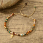 Natural Stone & Cross Bracelet with Bible Card Series: Tender Devotion for Special Moments