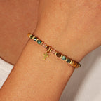 Natural Stone & Cross Bracelet with Bible Card Series: Tender Devotion for Special Moments