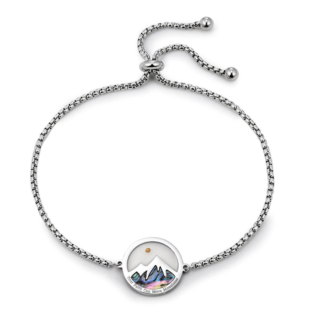2-Color Mustard Seed & Mountain Bracelet: Steadfast Faith for Daily Wear