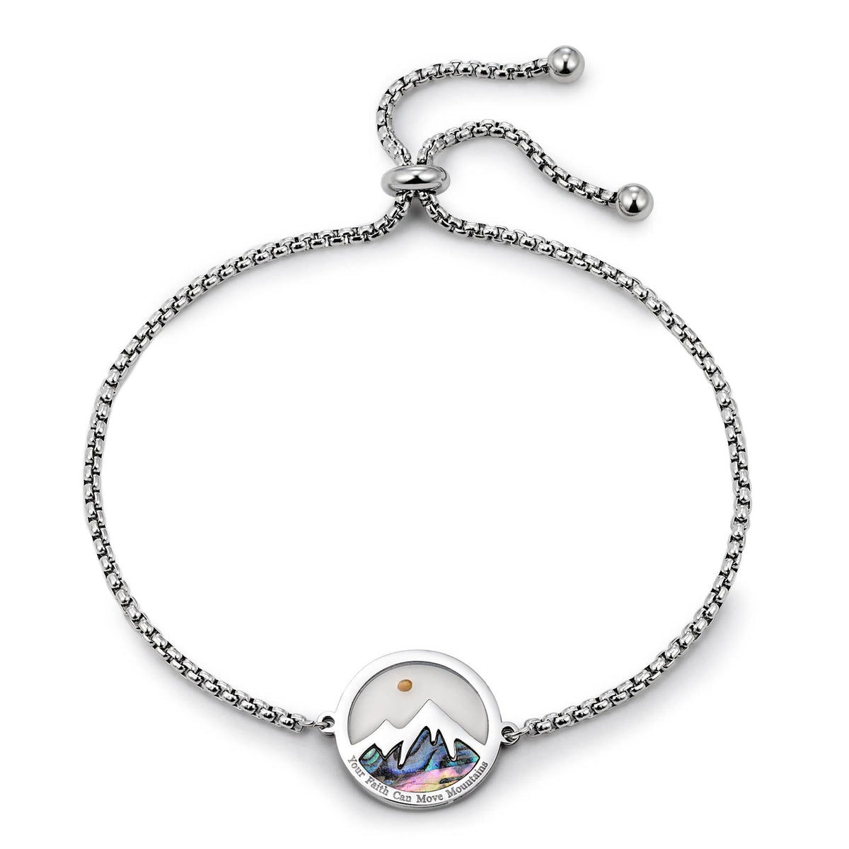 2-Color Mustard Seed & Mountain Bracelet: Steadfast Faith for Daily Wear