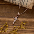 Multicolored Elegant Infinity Heart Cross Pendant Necklace