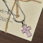 Double-Cross Two-Color Necklace: Steadfast Faith for Daily Wear