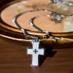 Double-Cross Two-Color Necklace: Steadfast Faith for Daily Wear