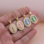 Soft-Hued Our Lady Necklace: Soothing Grace for Busy Days