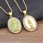 Soft-Hued Our Lady Necklace: Soothing Grace for Busy Days