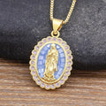 Soft-Hued Our Lady Necklace: Soothing Grace for Busy Days
