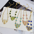 Multi-Color Zircon Our Lady Bracelet: Quiet Reminder of Her Care