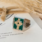 Vintage & Classic Crucifix Irish Celtic Blessing Ring: A Symbol of Elegance