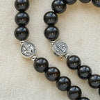 St. Benedict & Miraculous Medal Wooden Bead Dual Guardian Bracelet