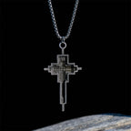 Structured Alloy Cross Necklace: Modern Layered Faith Jewelry