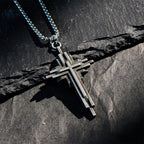 Structured Alloy Cross Necklace: Modern Layered Faith Jewelry