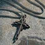 Structured Alloy Cross Necklace: Modern Layered Faith Jewelry