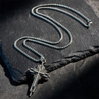 Structured Alloy Cross Necklace: Modern Layered Faith Jewelry