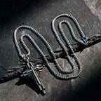 Structured Alloy Cross Necklace: Modern Layered Faith Jewelry
