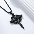 Three-Style Cross with Thron Necklace: Quiet Reminder of His Redemption