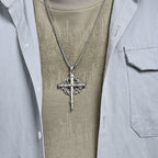 Three-Style Cross with Thron Necklace: Quiet Reminder of His Redemption